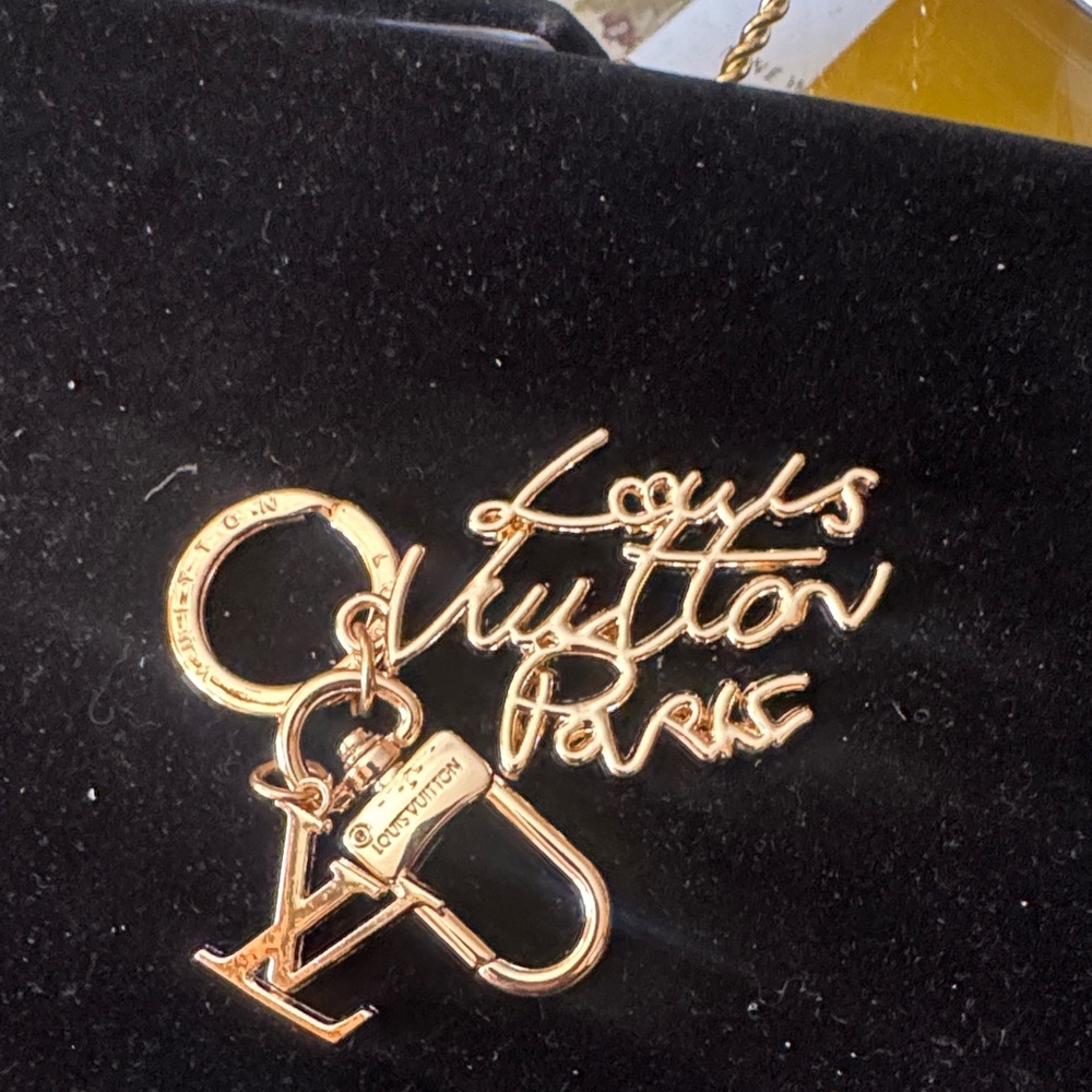 Bag charms  Gold Script charms for   bag or Keyring Charm with Initial